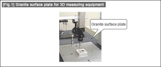 [Fig.1] Granite surface plate for 3D measuring equipment