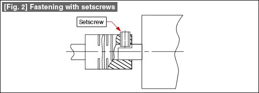 [Fig. 2] Fastening with setscrews