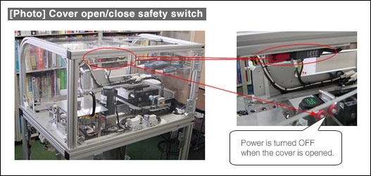 [Photo] Cover open/close safety switch