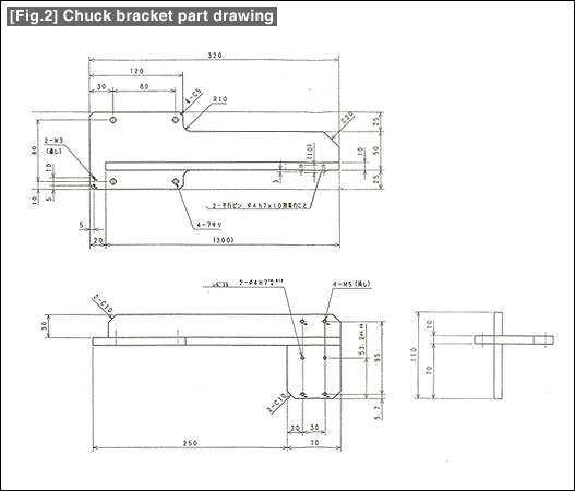 [Fig.2] Chuck bracket part drawing