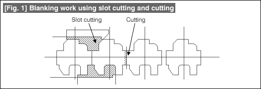Fig. 1 Blanking work using slot cutting and cutting