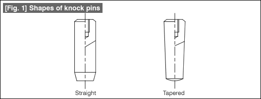 Fig. 1 Shapes of knock pins