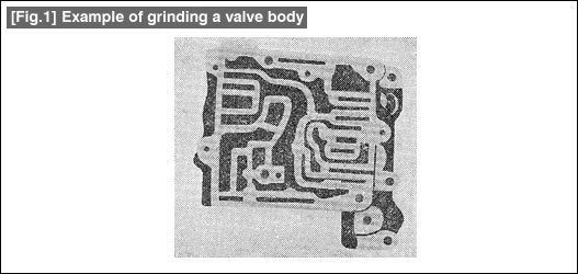 [Fig.1] Example of grinding a valve body