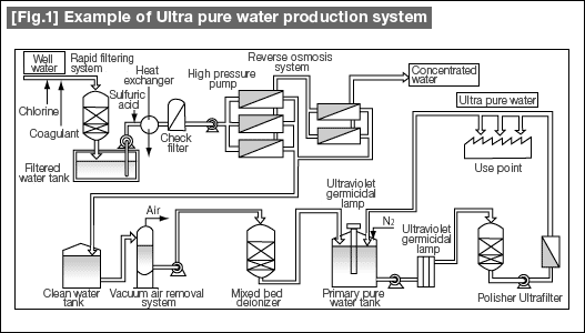 [Fig.1] Example of Ultra pure water production system