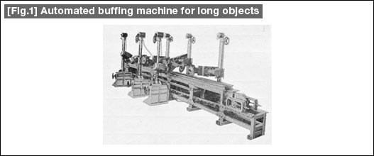 [Fig.1] Automated buffing machine for long objects