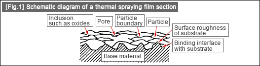 [Fig.1] Schematic diagram of a thermal spraying film section
